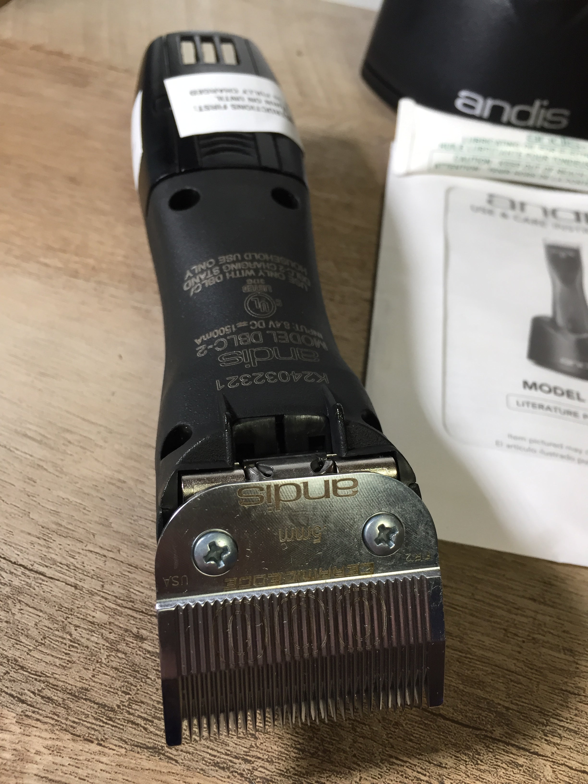 Andis 79005 Supra ZR II Cordless 5-Speed Clipper With Lithium Ion Battery (6950829588663)